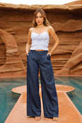 Pantalón DF06141 para mujer dyaboo indigo