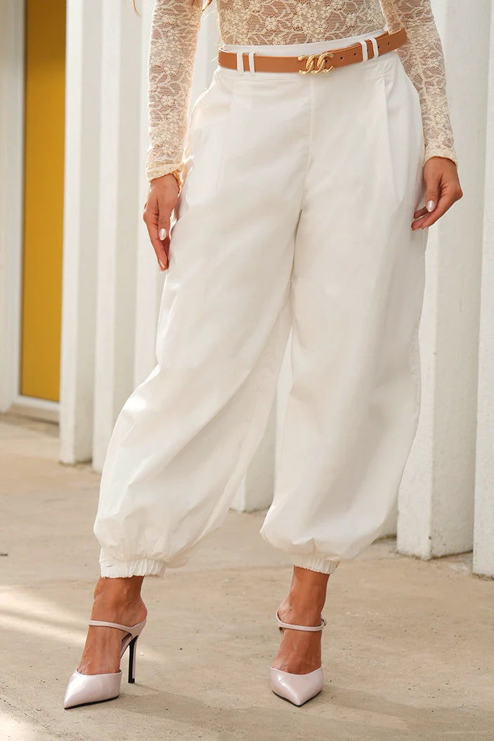 Pantalón DF06194 para mujer dyaboo crudo/blanco