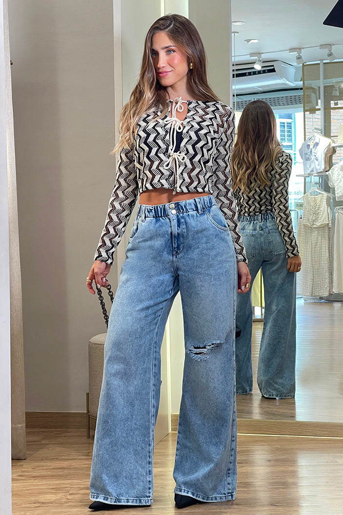 Pantalón Jens SIK33056 para mujer de mezclilla con diseño de cintura elástica dyaboo color azul 1