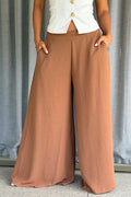 Pantalón Palazzo 1106010 para mujer dyaboo cafe