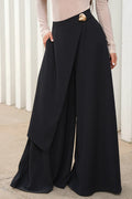 Pantalón Palazzo DF06189 para mujer dyaboo negro