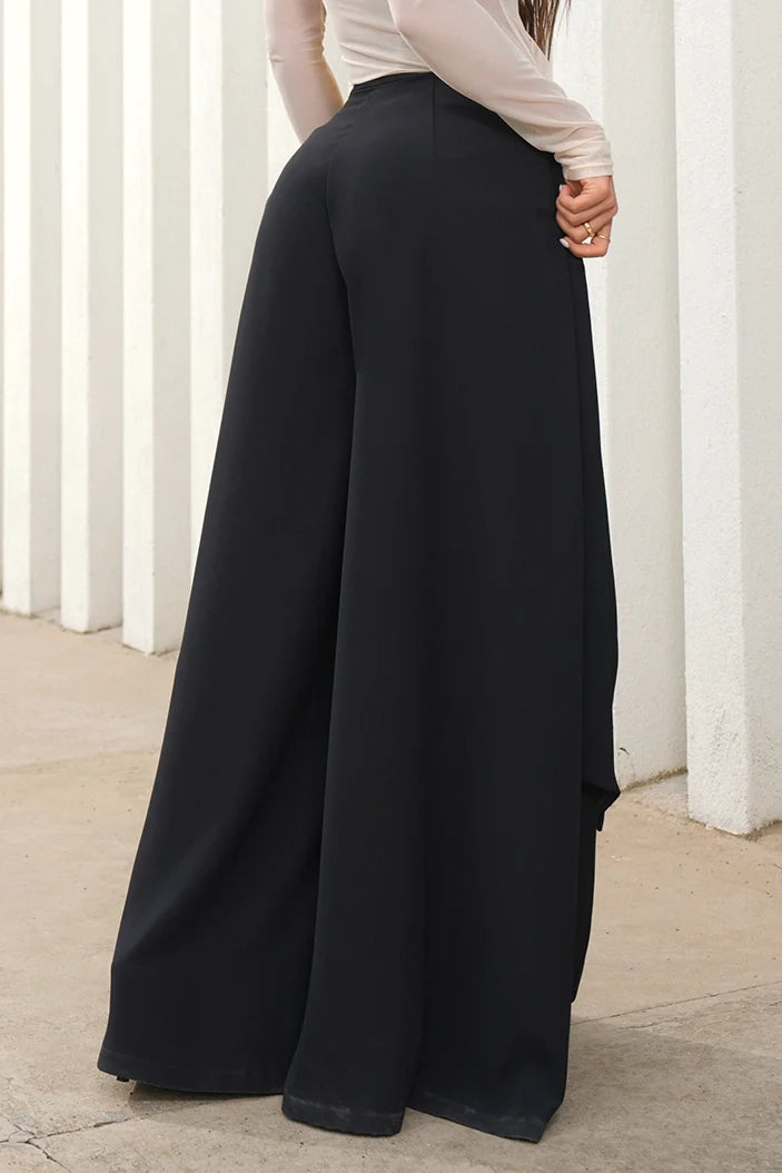 Pantalón Palazzo DF06189 para mujer dyaboo negro