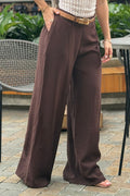 Pantalón Recto DF06182 para mujer dyaboo cafe
