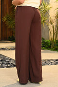 Pantalón Recto DF06182 para mujer dyaboo cafe
