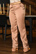 Pantalón Recto DF06200 para mujer dyaboo camel  2