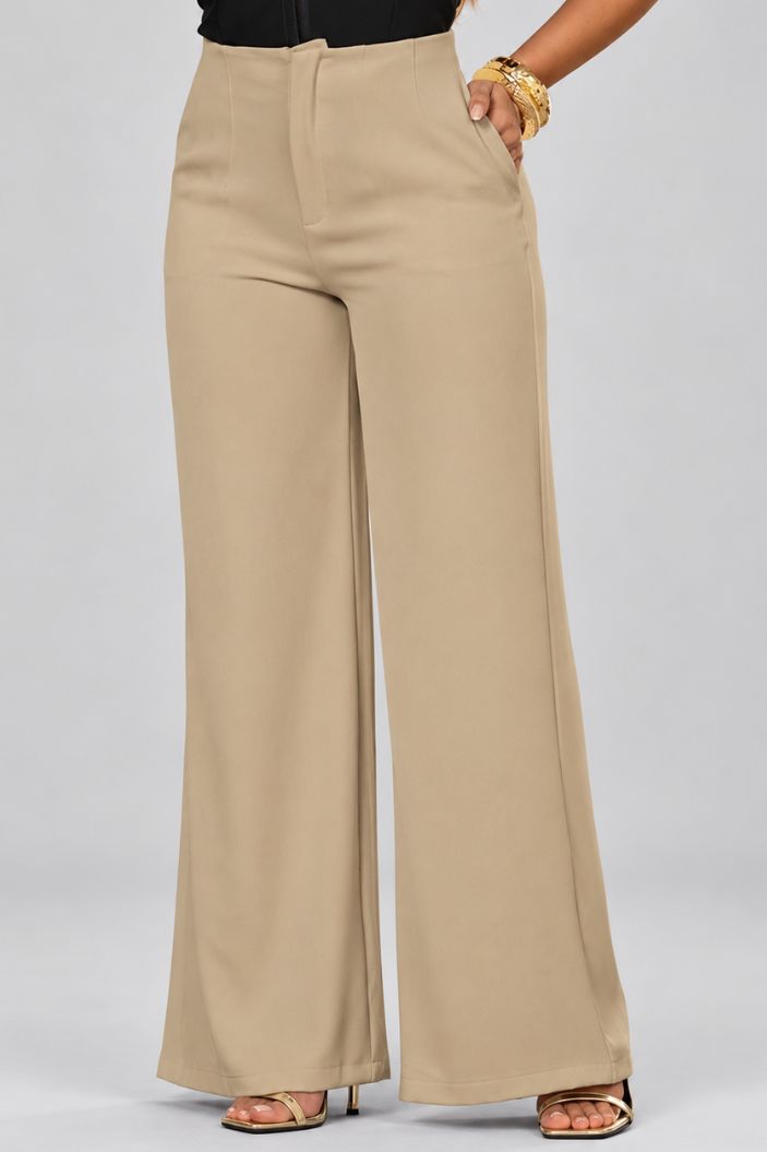 Pantalón Recto DF06210 para mujer dyaboo  caqui