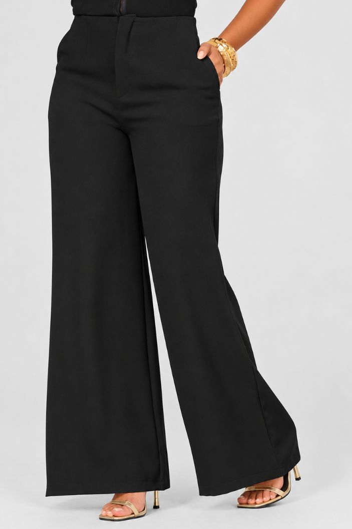 Pantalón Recto DF06210 para mujer dyaboo negro