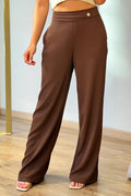 Pantalón Recto DF06217 para mujer dyaboo caqui
