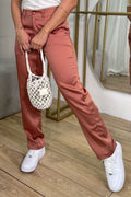 Pantalón Satinado para mujer dyaboo 1890032 almendra