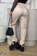 Pantalón Satinado para mujer dyaboo 1890032 beige