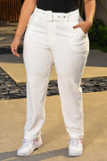Pantalón Skinny DP06012 para mujer dyaboo crudo/blanco