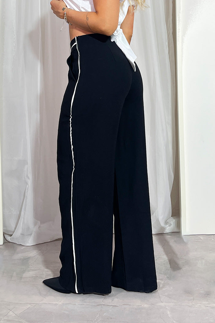 Pantalón ancho para mujer dyaboo negro DF06080
