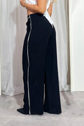 Pantalón ancho para mujer dyaboo negro DF06080