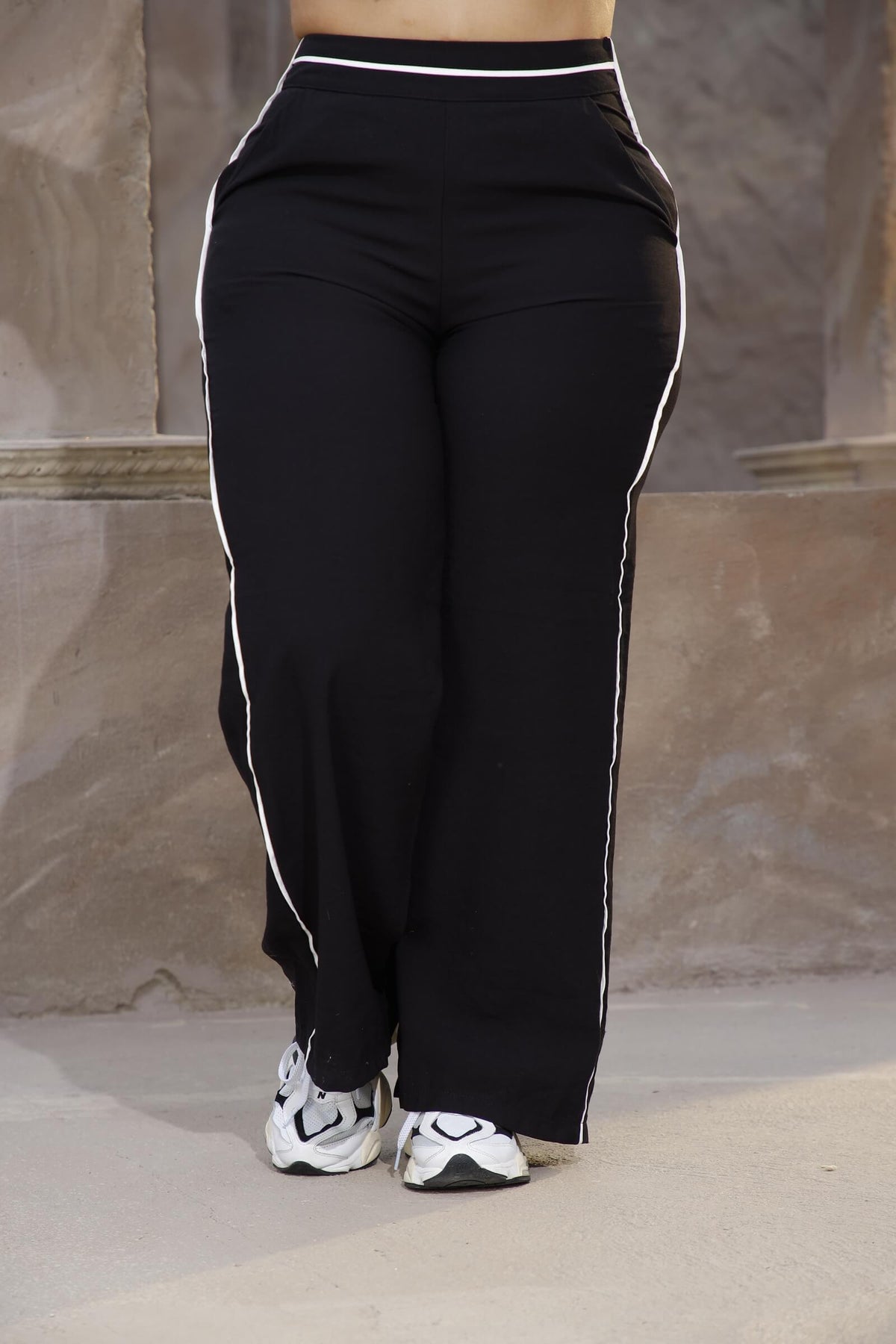 Pantalón ancho para mujer dyaboo negro DF06080
