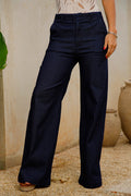 Pantalón denim DF06137 para mujer dyaboo azul
