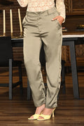 Pantalón satin para mujer 1890032  verde oliva