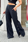 Pantalón  silueta amplia DF06097 para mujer dyaboo negro
