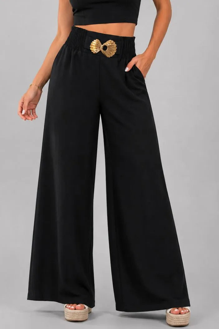 Pantalón Recto DF06186 para mujer dyaboo negro
