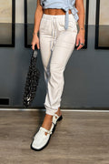 Pantalon Tipo Jogger para mujer dyaboo 8890011 crudo