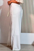 Pantalon amplio para mujer dyaboo DF06065 crudo blanco