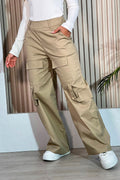 Pantalon cargo drill para mujer dyaboo DF06057 camel