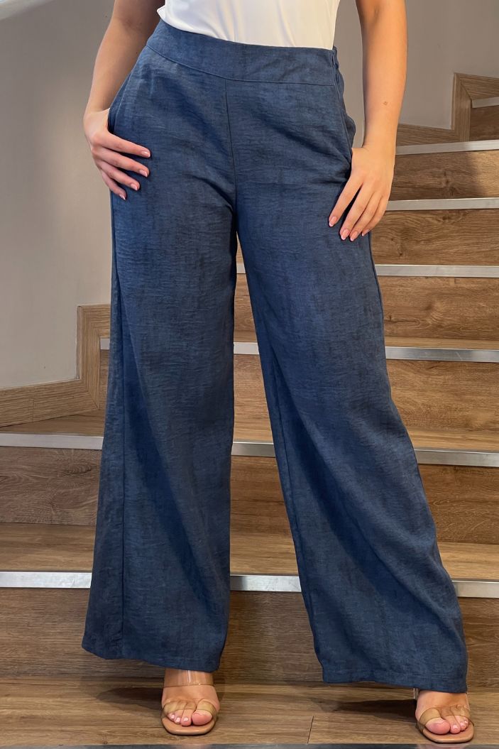 Pantalon recto DF06133 para mujer dyaboo indigo