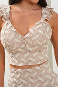 Set Falda Larga DF14266 Para mujer dyaboo camel