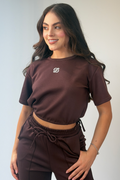 Set Pantalón DF14243 para mujer dyaboo cafe oscuro