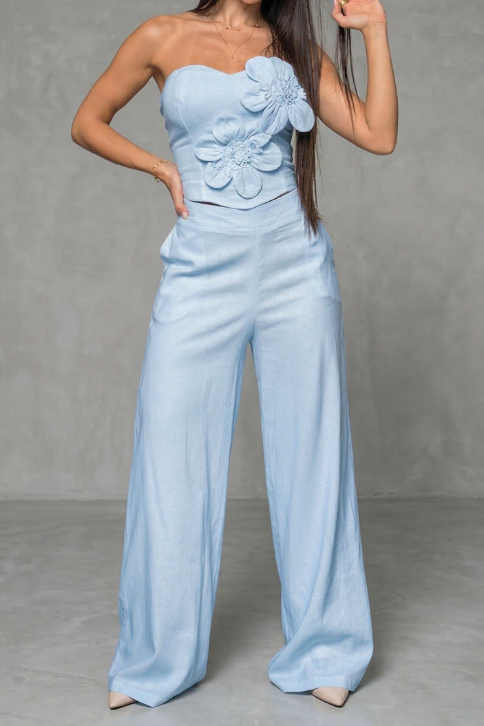 Set Pantalón DF14269 para mujer dyaboo azul