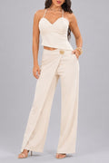 Set Pantalón DF14277 para mujer dyaboo beige