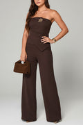 Set pantalón DF14292 para mujer dyaboo cafe