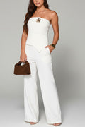 Set pantalón DF14292 para mujer dyaboo crudo