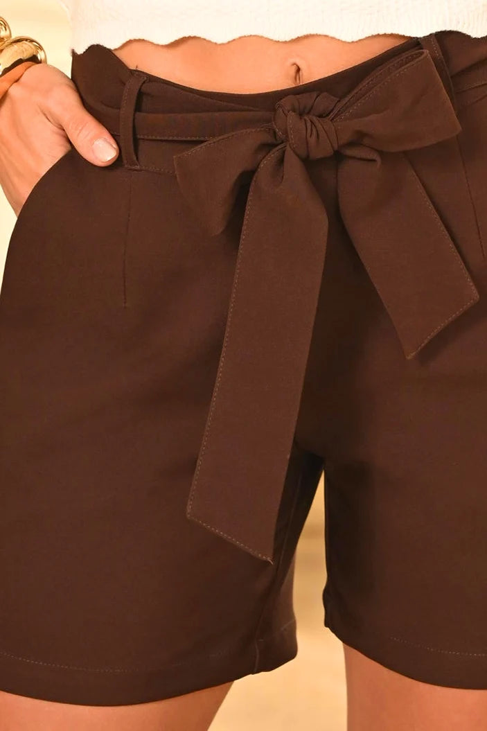 Short Corto DF08201 para mujer dyaboo cafe oscuro