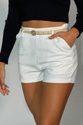 Short con correa para mujer dyaboo 8870013 blanco crudo