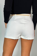 Short con correa para mujer dyaboo 8870013 blanco crudo