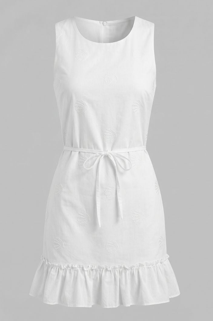 Vestido Corto Sisa DF09165 para mujer dyaboo crudo/blanco