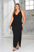 Vestido Largo DF10110 para mujer dyaboo negro