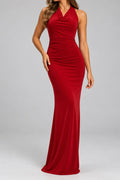 Vestido Largo DF10120 Para mujer dyaboo rojo