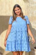 Vestido corto para mujer DF09089 dyaboo azul