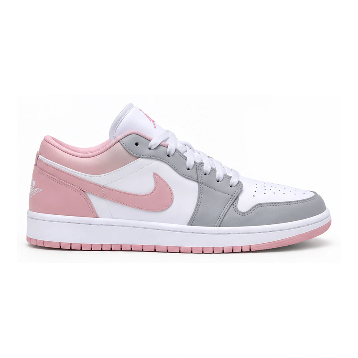 Tenis 1026-036 blanco gris rosa, vista lateral