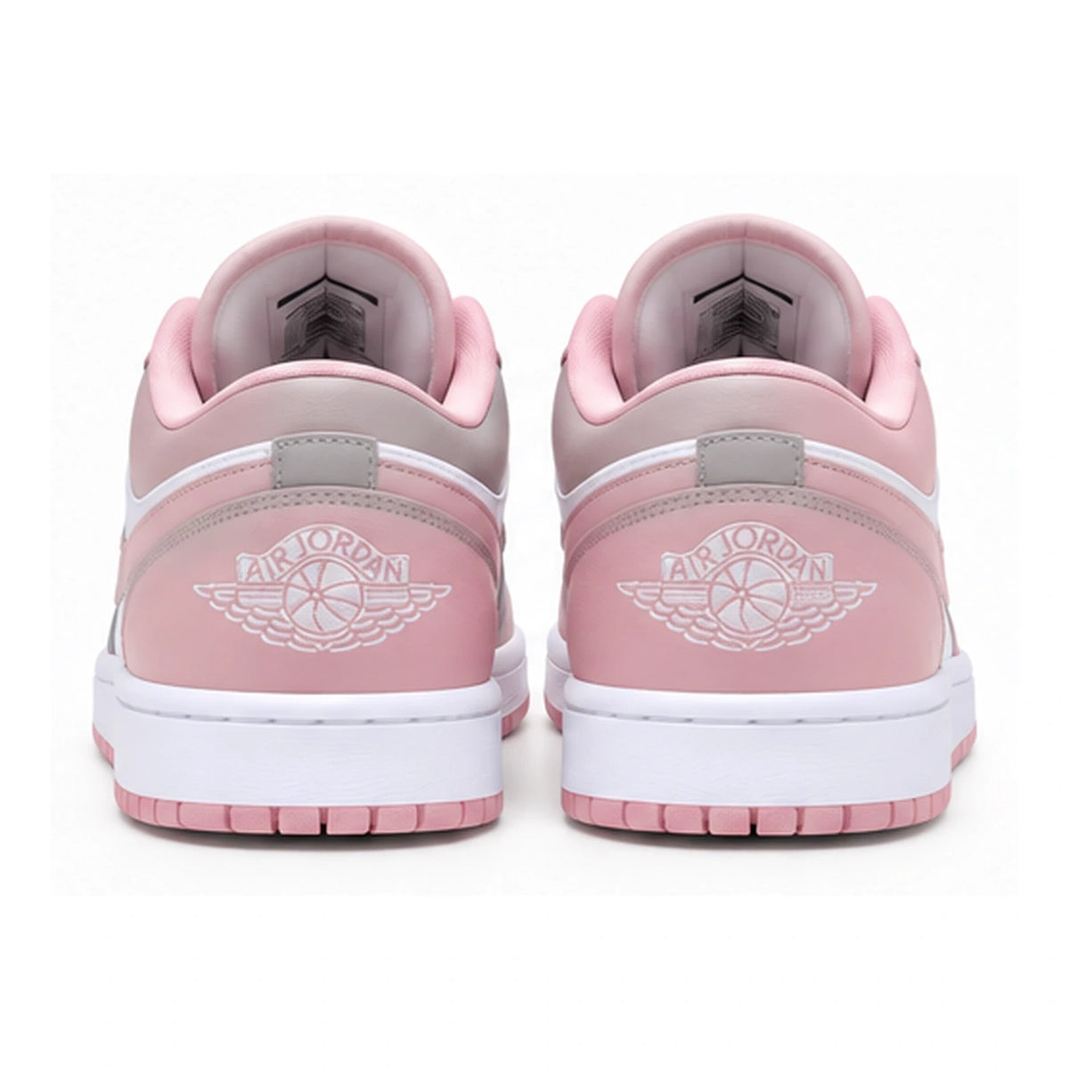 Tenis 1026-036 blanco gris rosa, vista posterior