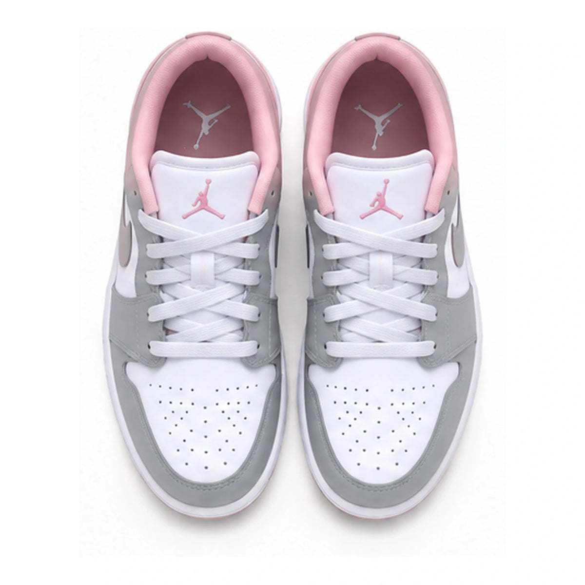 Tenis 1026-036 blanco gris rosa, vista superior