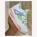Tenis 1026-027 Nike blanco verde menta rosa y lila, fotografía del producto