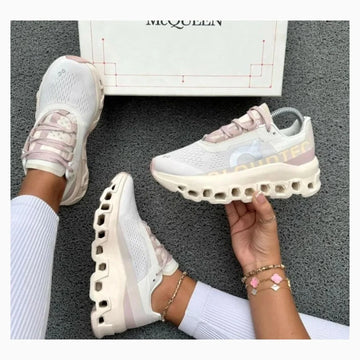 Tenis 1026-033 blanco y rosa, fotografía original de Checho