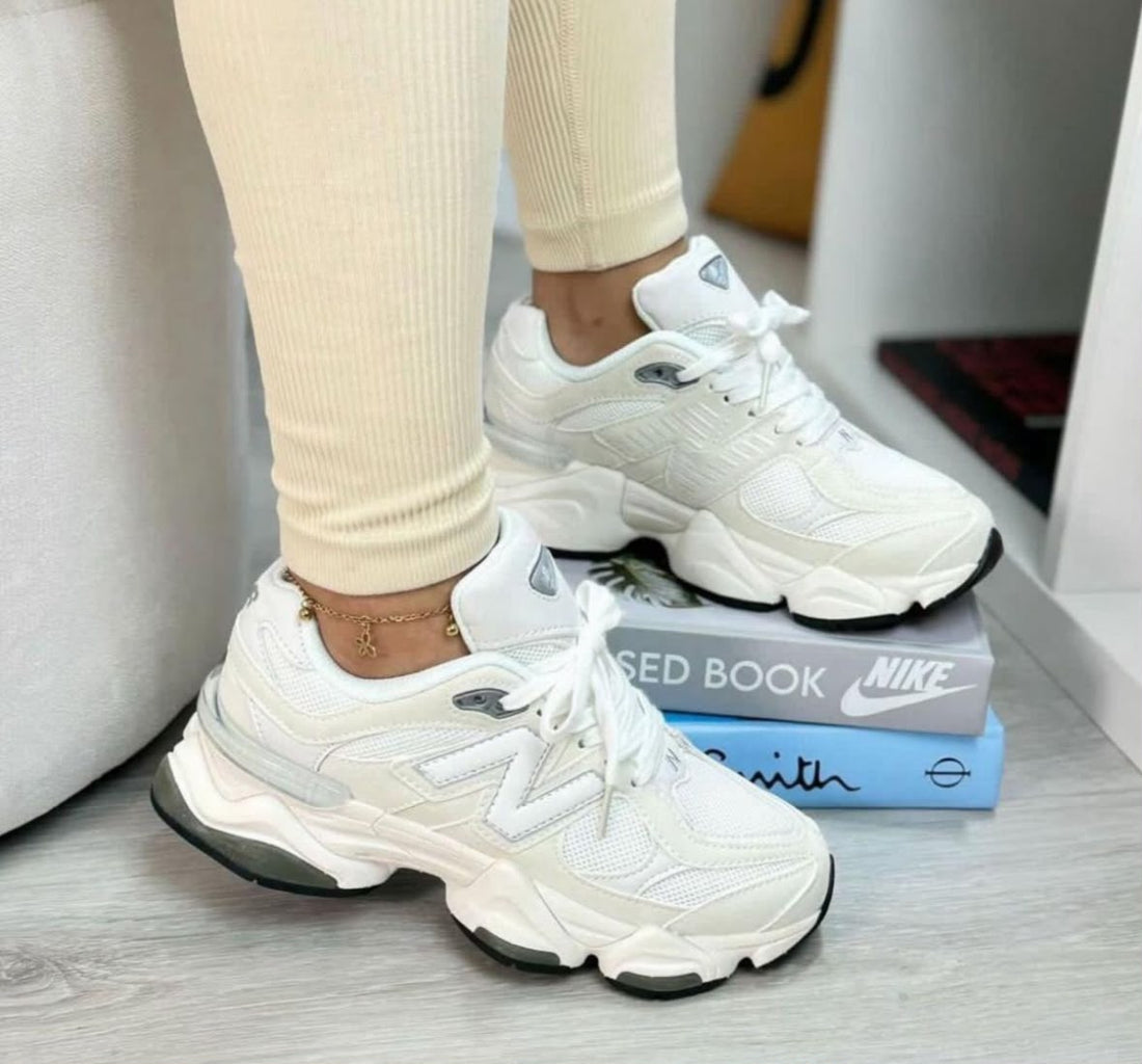 Tenis NEW BALANCE mujer blanco y gris WALÁ