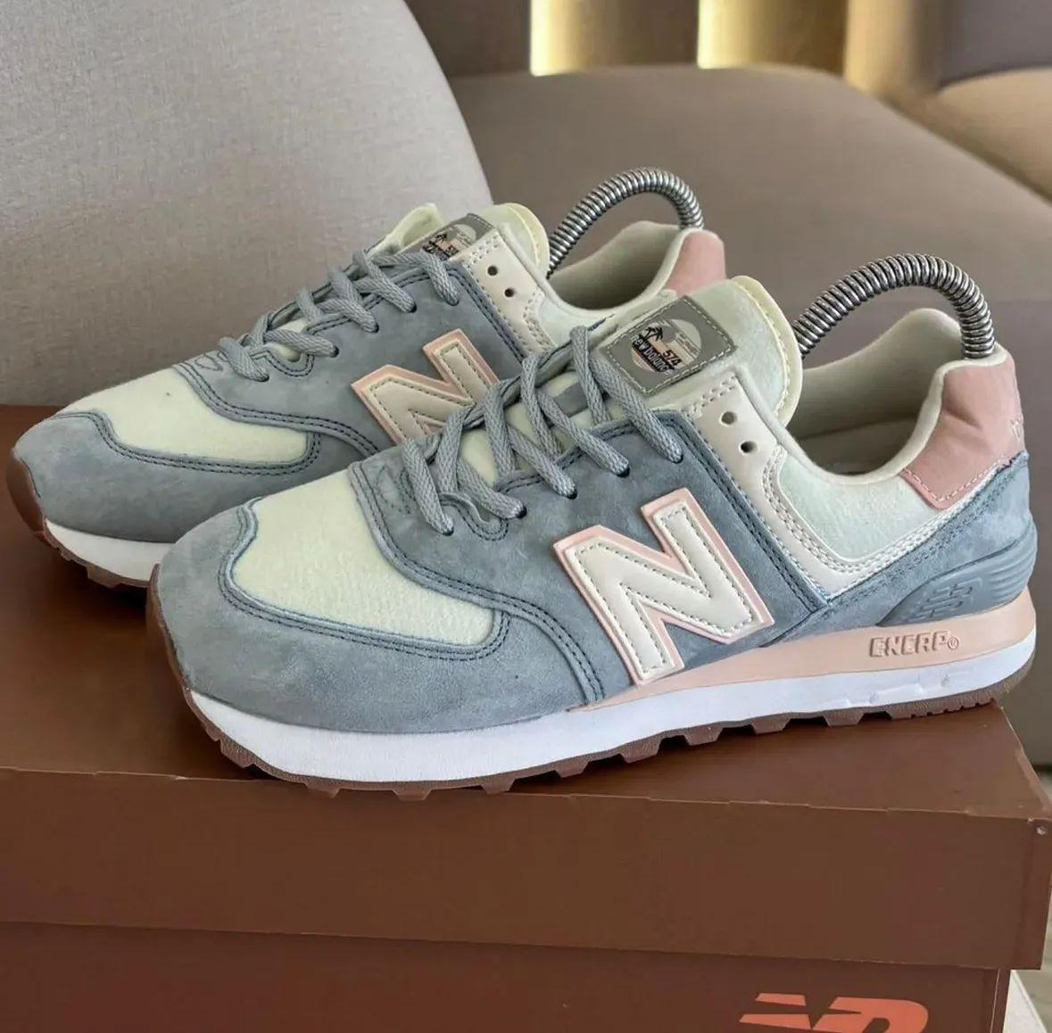 Tenis NEW BALANCE mujer azul claro y rosa WALÁ