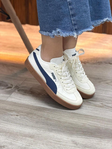 Tenis ADIDAS mujer blanco, azul marino y caramelo WALÁ