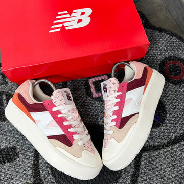 New Balance Ct302 Blanco Vinotinto Mujer